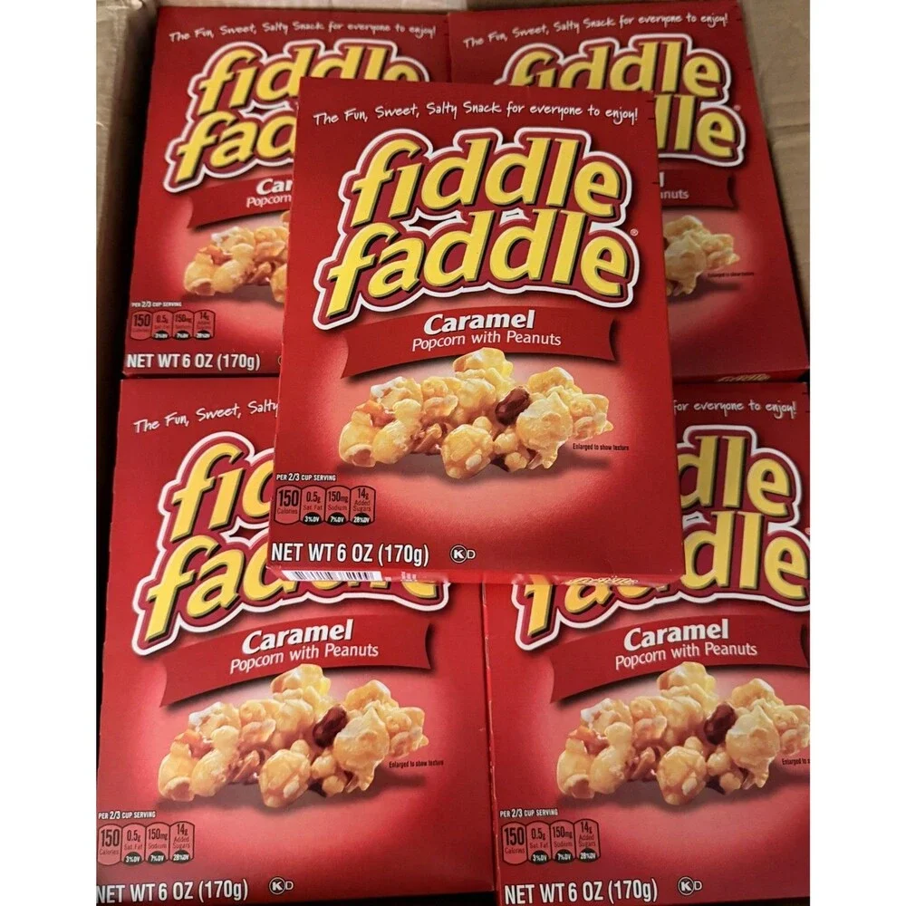Fiddle Faddle Caramel Popcorn & Peanuts 6oz (LOT of 3) Exp March 2027